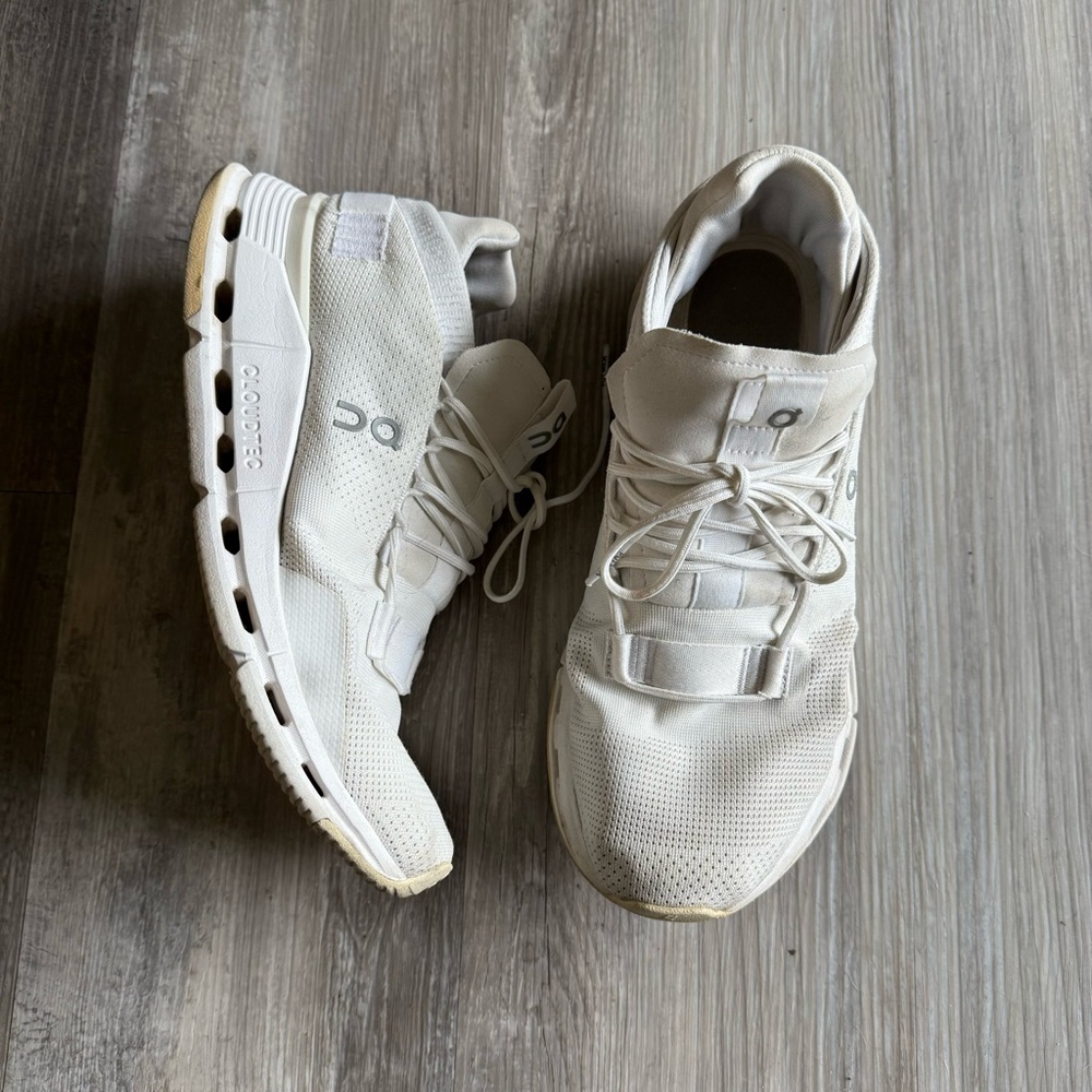 On cloud white shoes